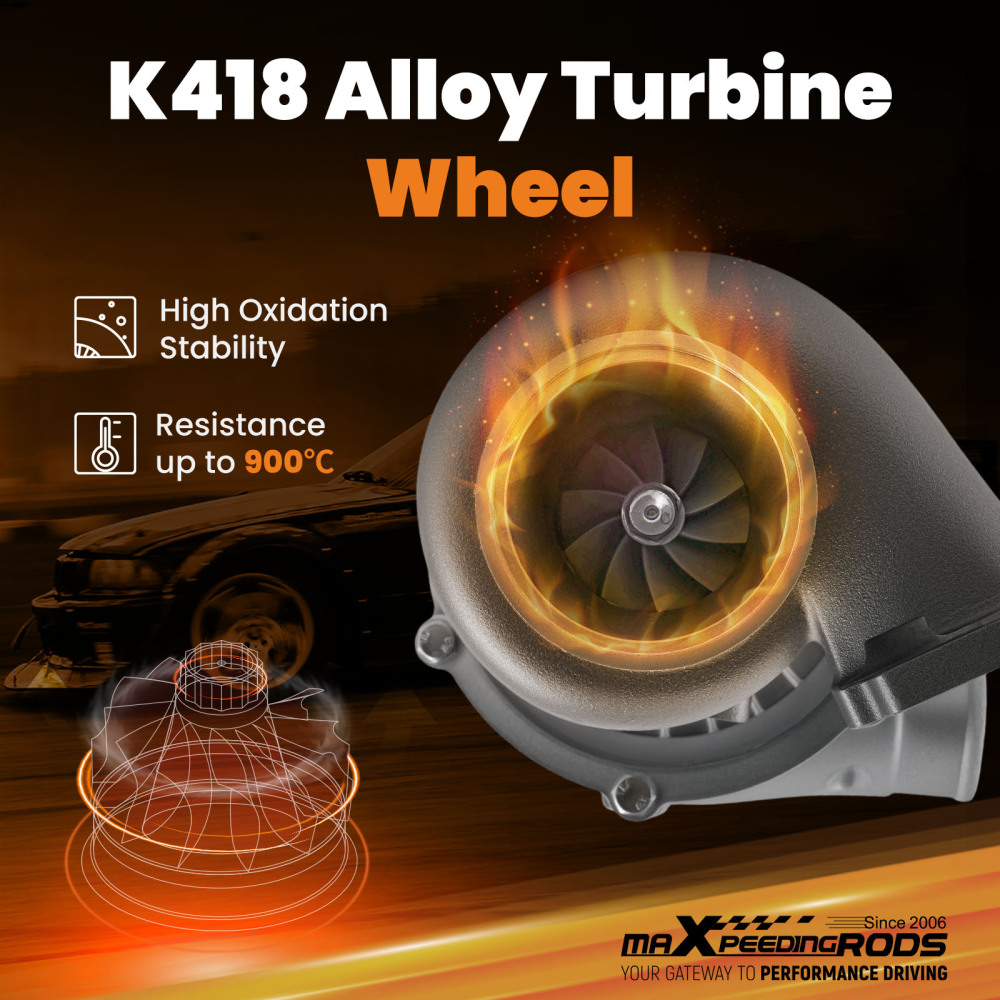 GT3037 T3 GEN2 Turbocharger with V-Band for 2.5-3.0L Engines 500+HP Water Cooled