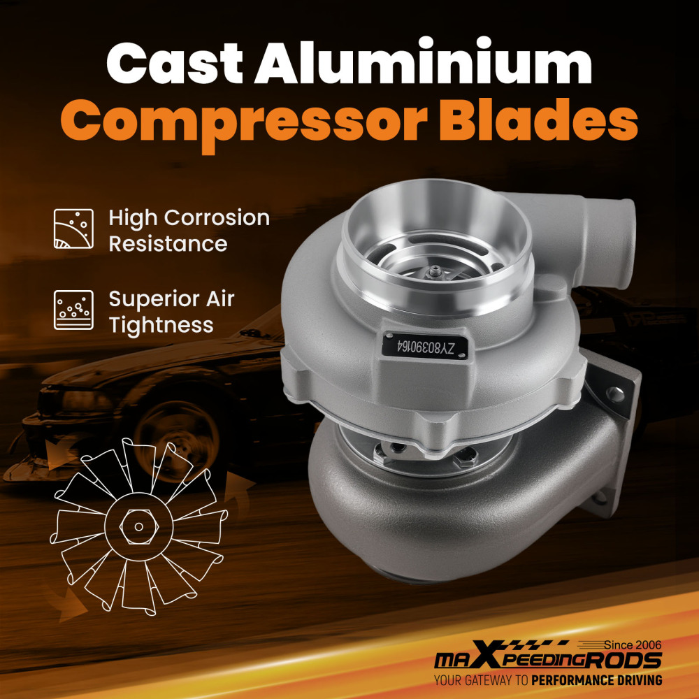 Universal Water + Oil Turbo Turbocompressore GT3076 GT3037 Turbo A/R: 0.6, 0.82