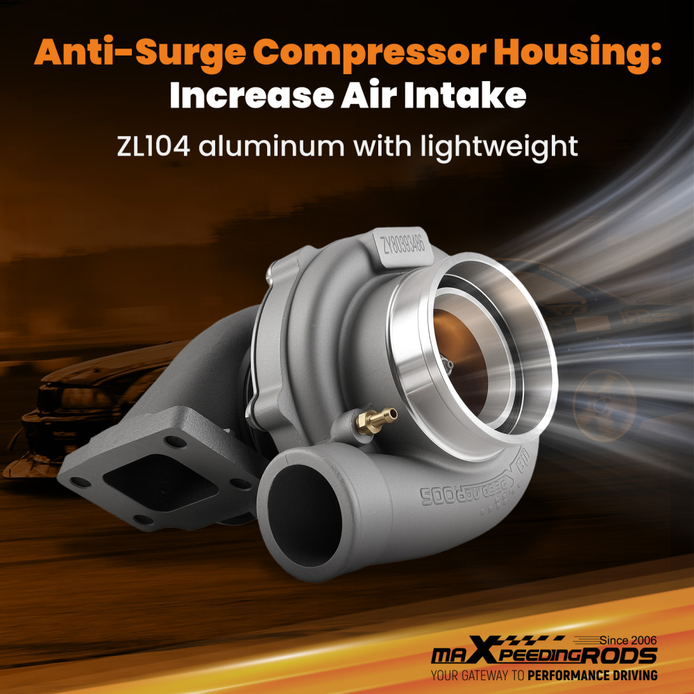 T3 Flange GT35 GT3582 Turbo Billet Wheel Universal Turbine Housing for 3.0L-6.0L