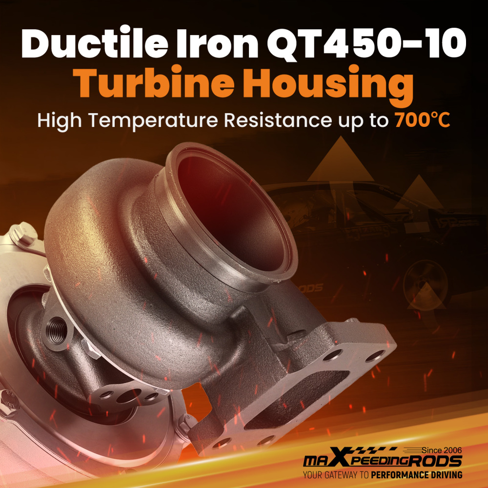 GEN2 Universal A/R 0 .7 Turbocharger 600HP for 4/6 Cylinder 2.5L-6.0L Engines