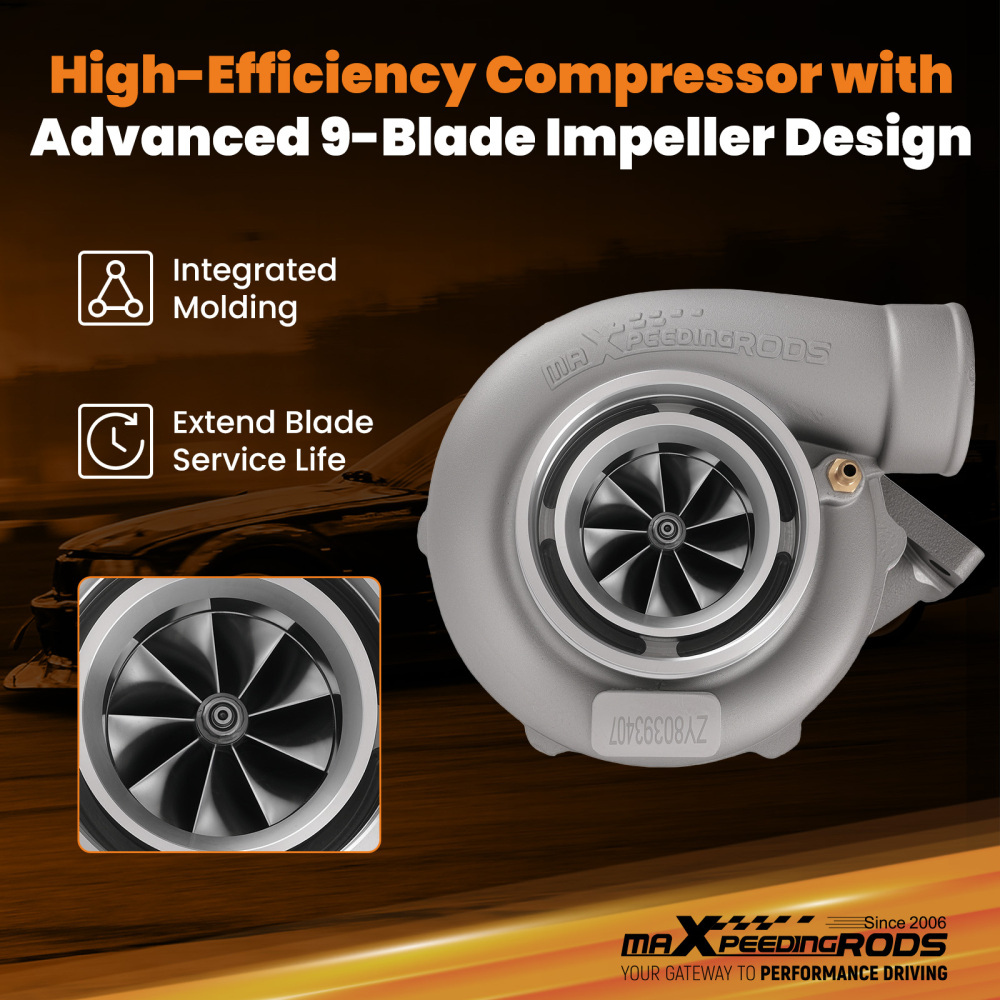 GEN2 Universal A/R 0 .7 Turbocharger 600HP for 4/6 Cylinder 2.5L-6.0L Engines