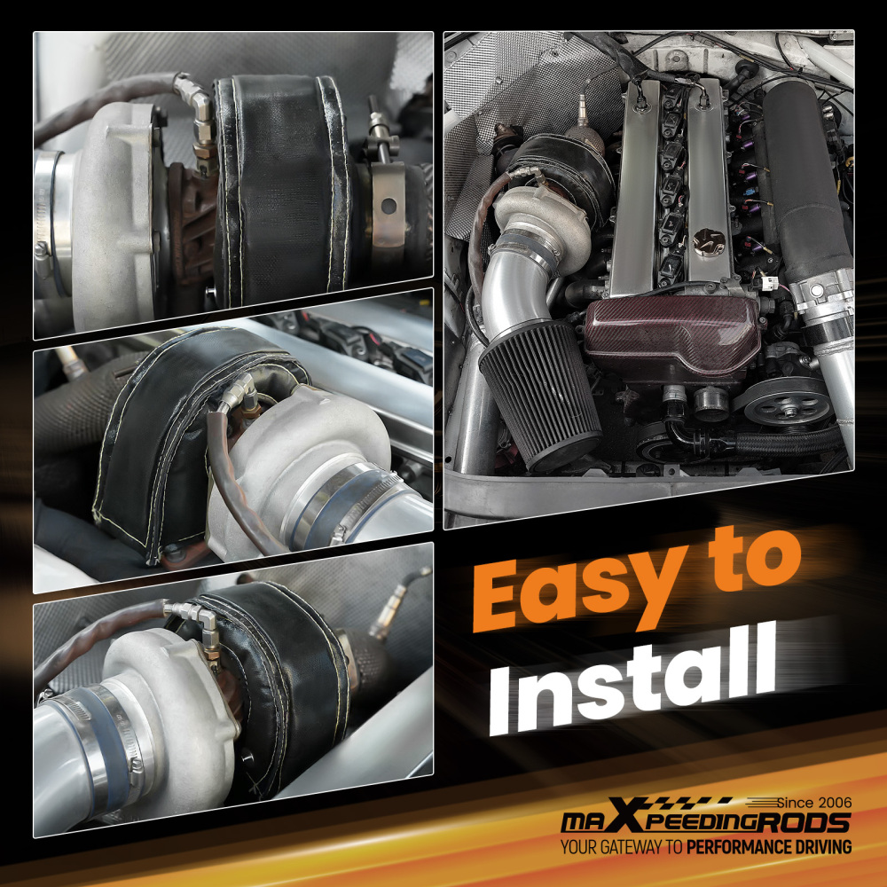 T3 Turbo Blanket Heat Shield Cover Wrap for T3 Turbocharger GT30 GT35 GT37 GT28