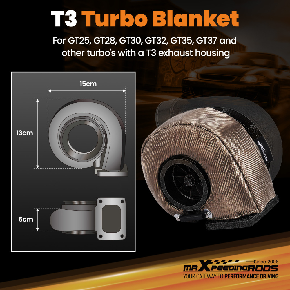 Basalt Fiber T3 TURBO BLANKET for GT25 GT28 GT30 GT35 Universal