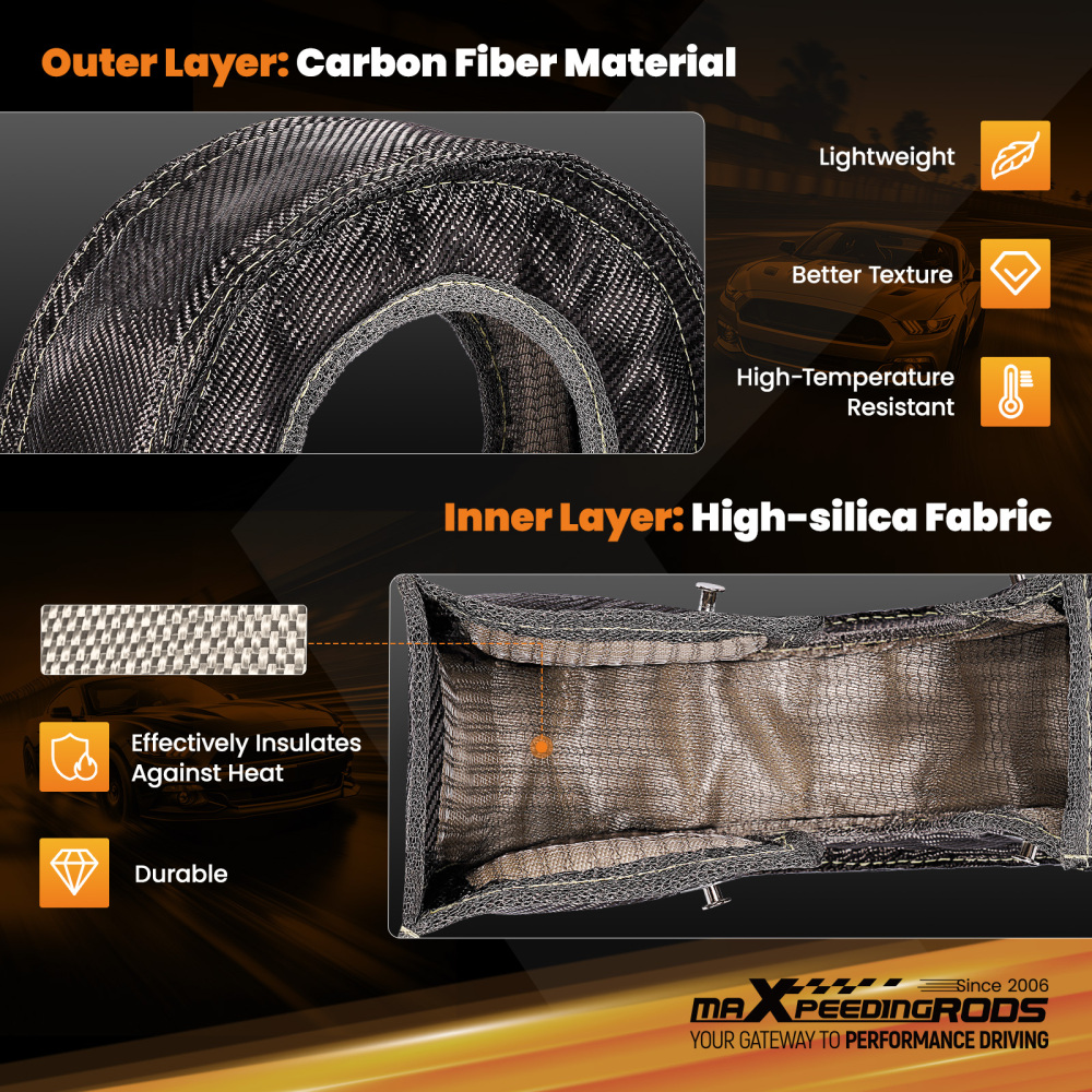 T6 Turbo Blanket Carbon Fiber for HX52 HT60 GT40 GT55 T88 S475 S400 S510