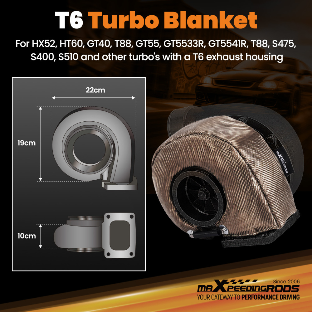 Basalt Fiber Turbo Heat Shield for T6 Housing HX52 GT40 T88 S475 S400