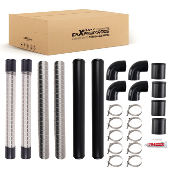 3 Inch Universal Intercooler Pipe Set With Flexible Tubes Silicone Hoses Clamps