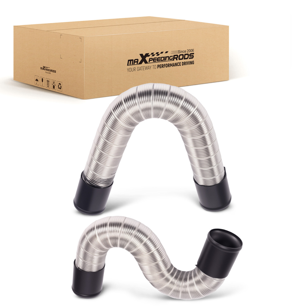 3 Inch Universal Intercooler Pipe Set With Flexible Tubes Silicone Hoses Clamps