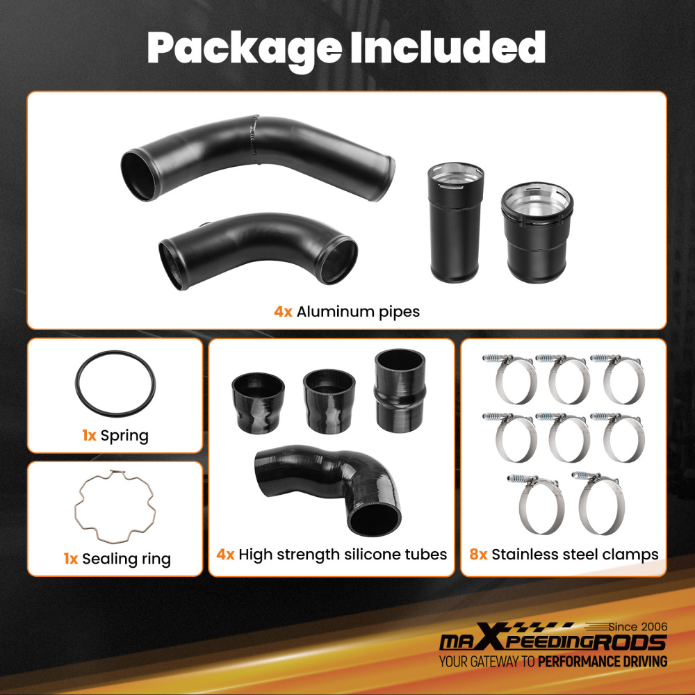 Turbo Intercooler Pipe Boot kitfor compatible for Ford F250 F350 F450 6.7L Diesel 2011-2016