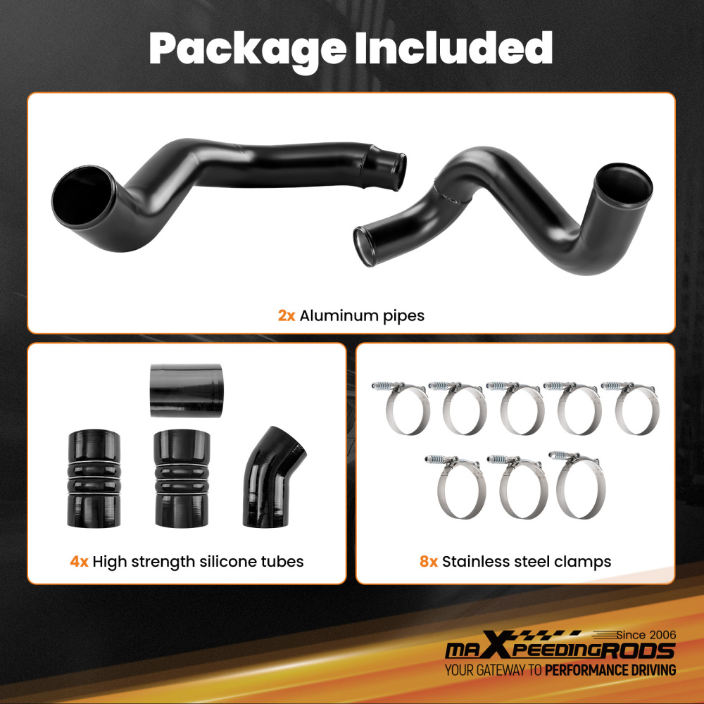 Intercooler Pipe Kit compatible for Ford F250 F350 F450 F550 Excursion 6.0L 03-07