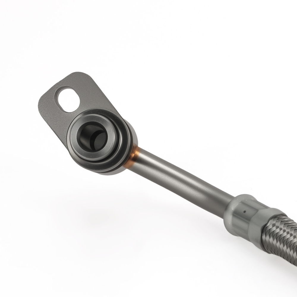 Stainless Steel Turbocharger Oil Line compatible for BMW 135i 335i 335is 335xi 740i 3.0L