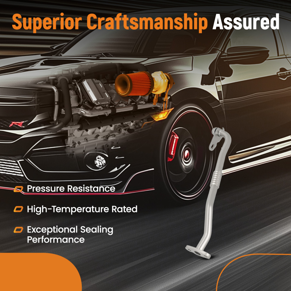 Turbo Oil Return Line compatible for Ford Transit 2.2 2.3 2.4 3.2 TDCi 2006-14 6C1Q6K677CB