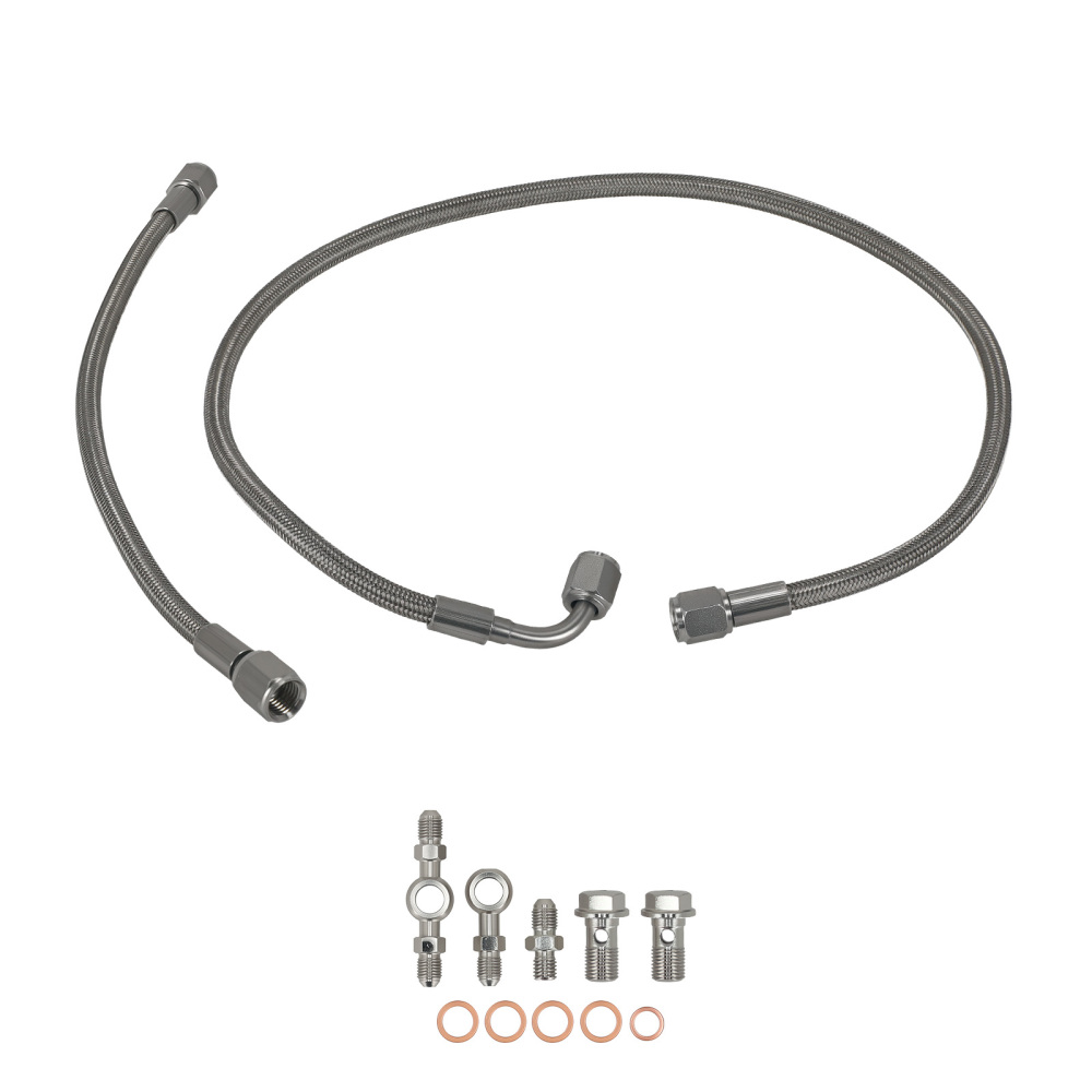 Oil Feed Line compatible for Subaru WRX Impreza 2002-2007 M10x1.5 Turbo Kit 4AN 1/4
