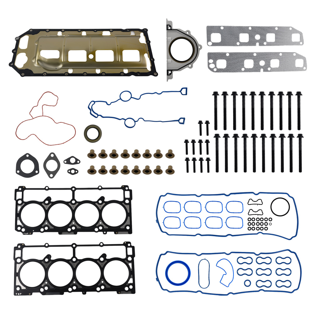 Head Gasket Set w/ BoltsOil Pan Gasket For 05-08 compatible for Chrysler Dodge 5.7L HEMI OHV