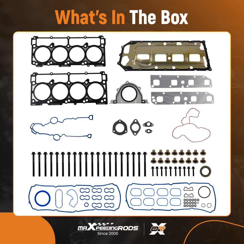 Head Gasket Set w/ BoltsOil Pan Gasket For 05-08 compatible for Chrysler Dodge 5.7L HEMI OHV