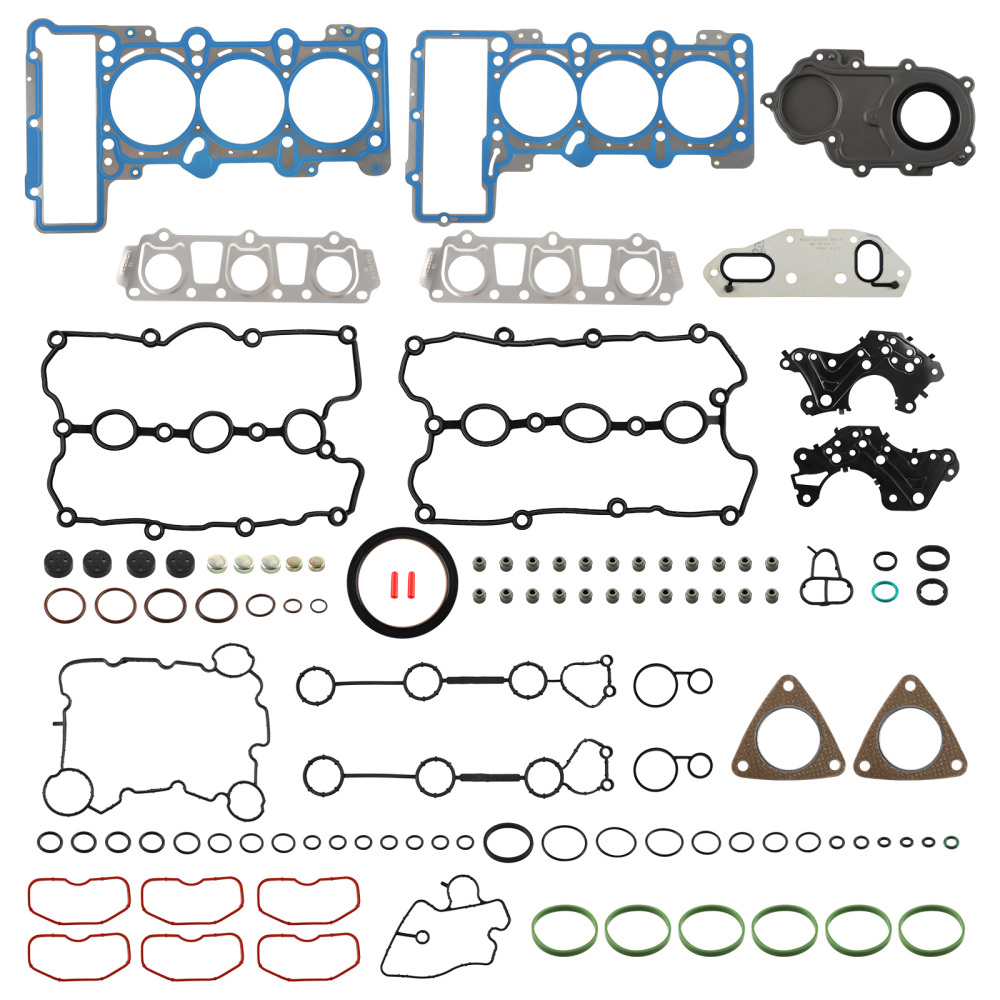 Cylinder Head Valve Cover Gaskets Seals Set compatible for Audi A8/S8 quattro 3.0T 2010--13
