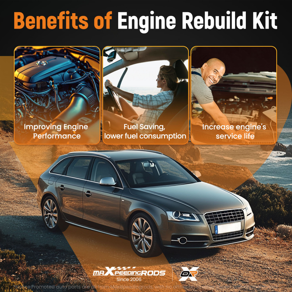 Engine Gasket Set compatible for VW Touareg compatible for Audi Q5 Q7 3.0T 06E103148AG Kit