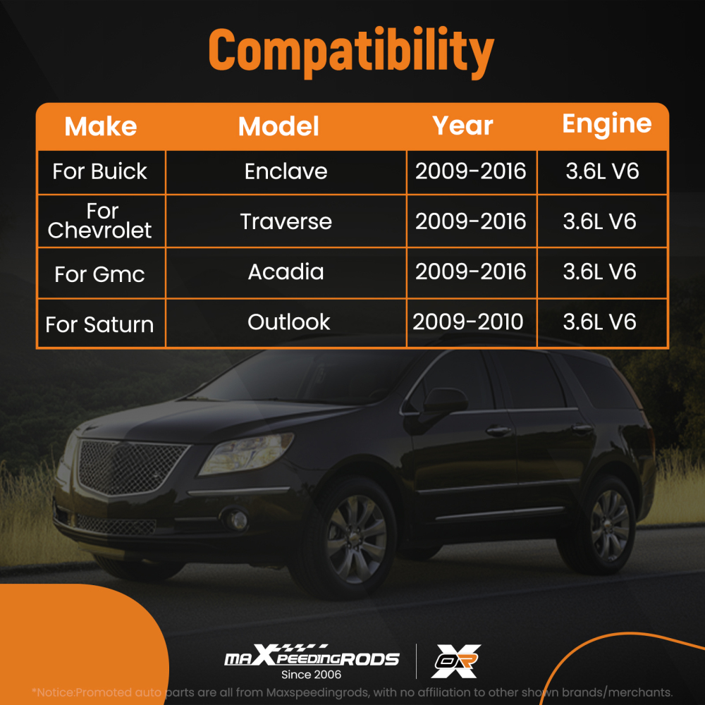 Head Gasket Kit with Valve Seals compatible for Buick Enclave 3.6L 2009-2016 HS26376PT-5