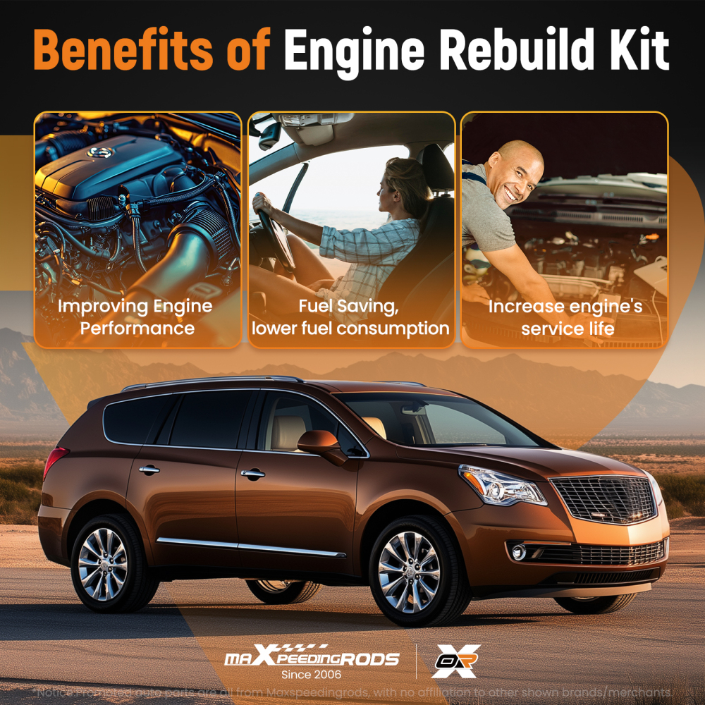 Head Gasket Kit with Valve Seals compatible for Buick Enclave 3.6L 2009-2016 HS26376PT-5