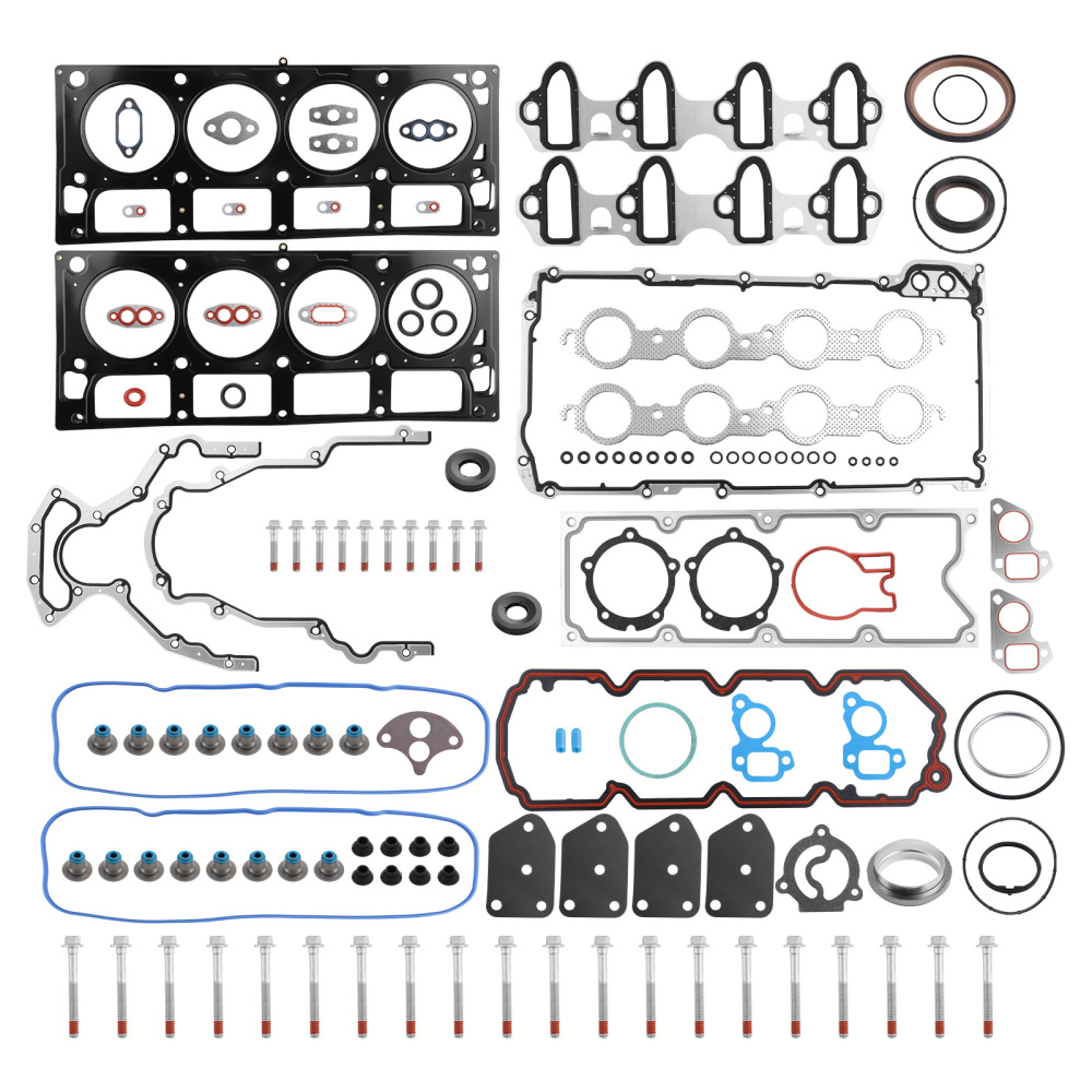 Full Gasket Set Head Bolts compatible for Chevrolet Compatible for GMC Compatible for Buick Compatible for Cadillac 4.8 5.3 OHV 04-08