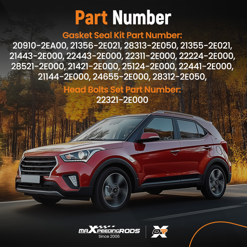 Cylinder Head Gasket Set with Bolts compatible for Hyundai Creta GS K4 i40 20910-2EA00