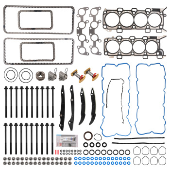 Head Gasket Set Bolt Timing Chain compatible for Ford F150 compatible for Mustang 2011-14 5.0L V8 DOHC Kit