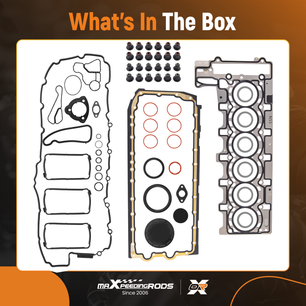 Engine Gasket Full Set compatible for BMW 335i X3 X5 X6 E90 F30 F10 F26 3.0T 11127587804