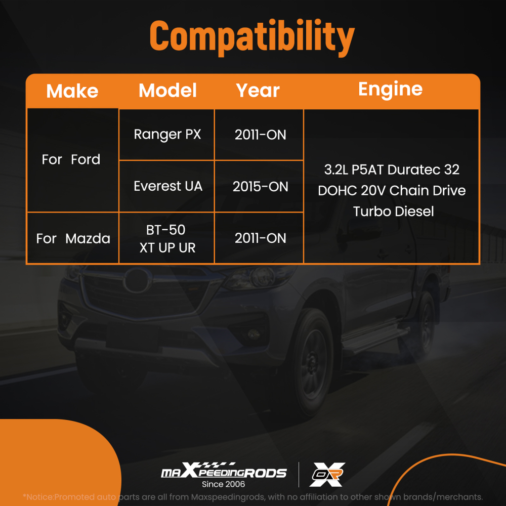 Engine Head GasketBolts compatible for Ford Everest UA 3.2L P5AT Front 2015-ON