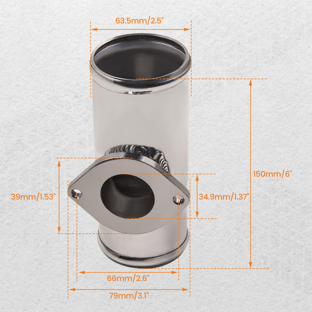 2.50 Type-S Type-RS BOV Flange Dump Tube Pipe Flange Aluminum Piping