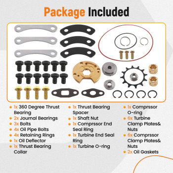 Turbo Repair Rebuild Kit for 50 60 Trim T3 T4 T04E T04B Turbocharger 62626266