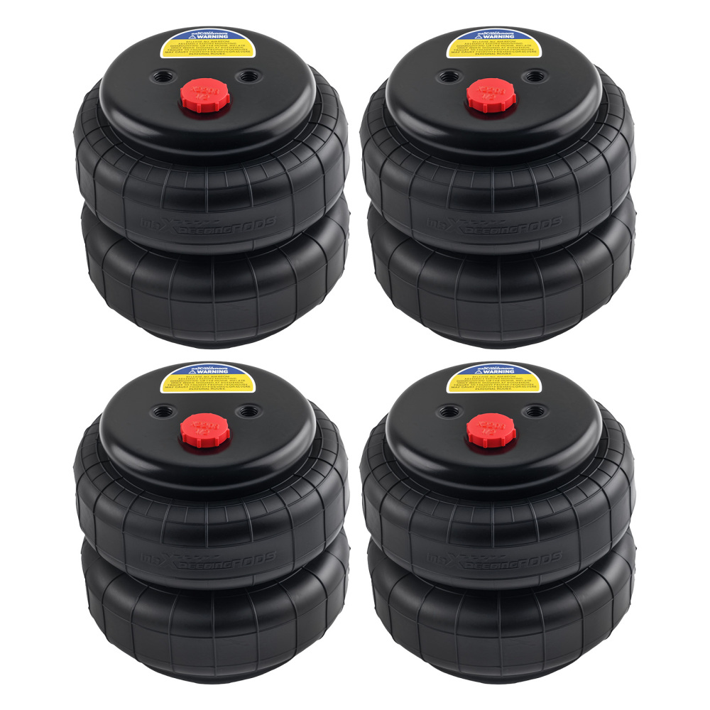 4x Air Ride Suspension Air Spring Bag Trucks & Cars Single 1/2npt port 2500LB
