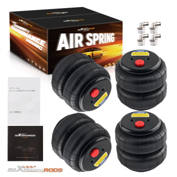 4x Air Ride Suspension Air Spring Bag Trucks & Cars Single 1/2npt port 2500LB