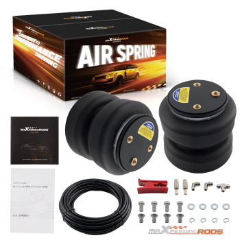 2pcs 2500 lb Heavy Duty Air Spring Bag + Air Fitting Line compatible for Ford Super Duty