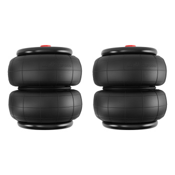 Pair 2600lbs Air Spring Bags 1/2npt + Air Fitting Line compatible for Sierra 1500