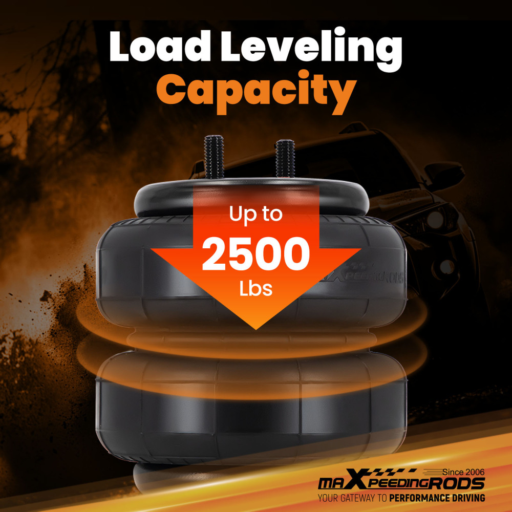 2X Bolsas de Suspensión Neumática 2500LBS For Firestone W21-760-6781