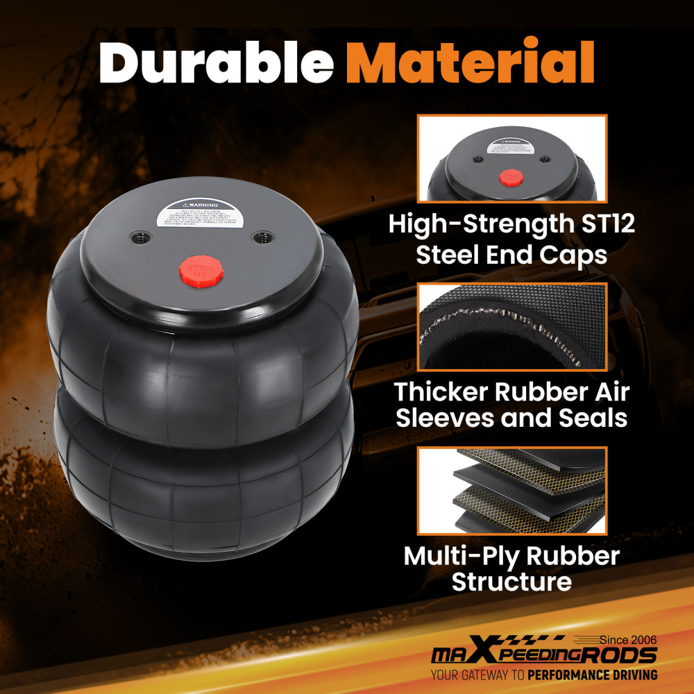 Air Spring Helper Kit compatible for GM Trail Boss compatible for Sierra AT4 1500 2600LBS 4-Layer