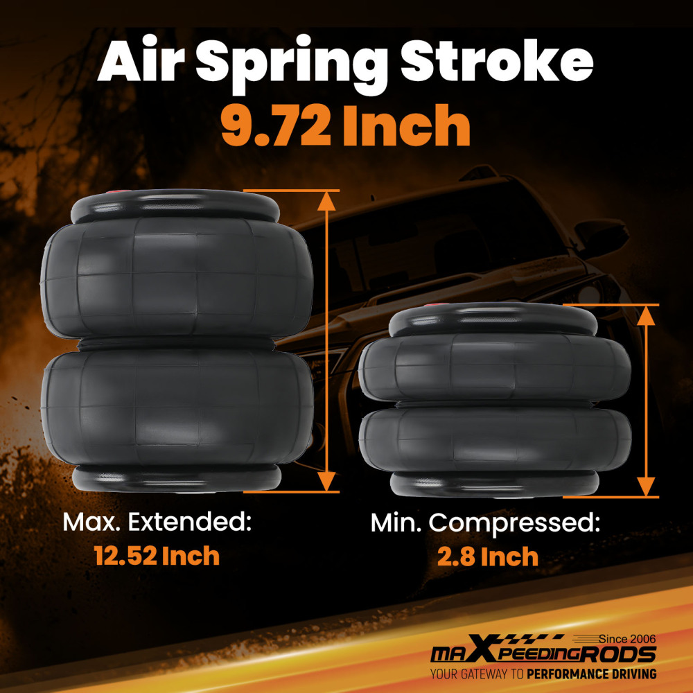 Air Spring Helper Kit compatible for GM Trail Boss compatible for Sierra AT4 1500 2600LBS 4-Layer