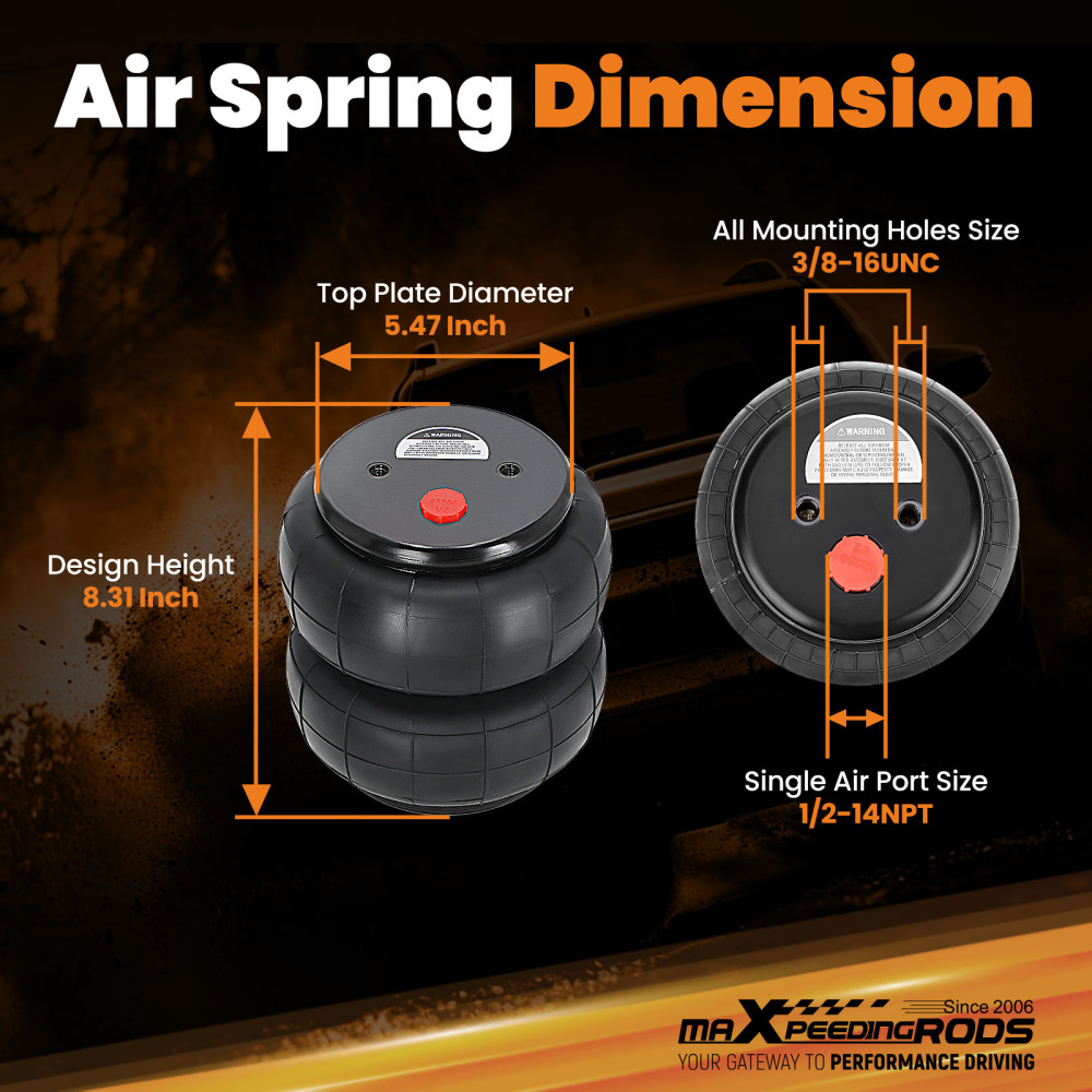 Air Spring Helper Kit compatible for GM Trail Boss compatible for Sierra AT4 1500 2600LBS 4-Layer