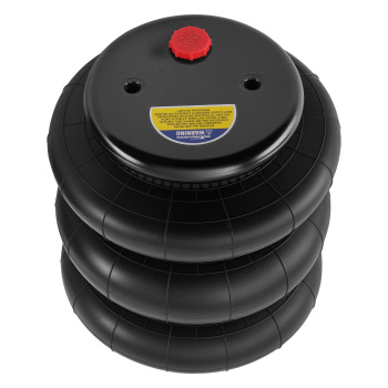 2x Air Ride Triple Bellow Bag 2600lb 1/2npt + Air Fitting Line Heavy Duty