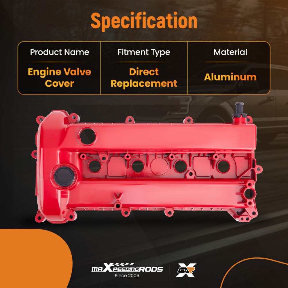 Aluminum Valve Cover Kit compatible for Mazda 3 2.0L 2.3L L4 DOHC 2006-2009 L3N510210C
