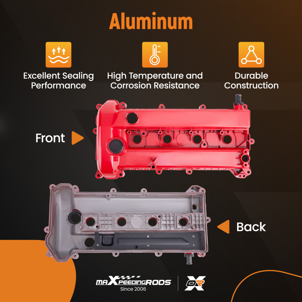 Aluminum Valve Cover Kit compatible for Mazda 3 2.0L 2.3L L4 DOHC 2006-2009 L3N510210C