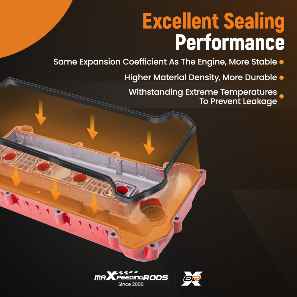 Aluminum Valve Cover Kit compatible for Mazda 3 2.0L 2.3L L4 DOHC 2006-2009 L3N510210C