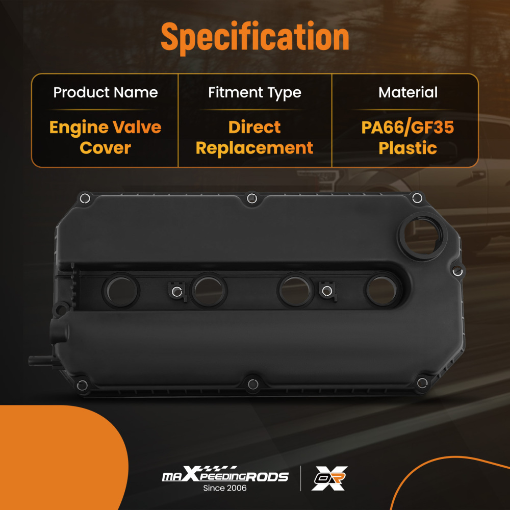 Valve Cover w/Gasket Kit compatible for Kia Rio 1.5L 1.6L DOHC 2001 2002 2003 0K30E10220A