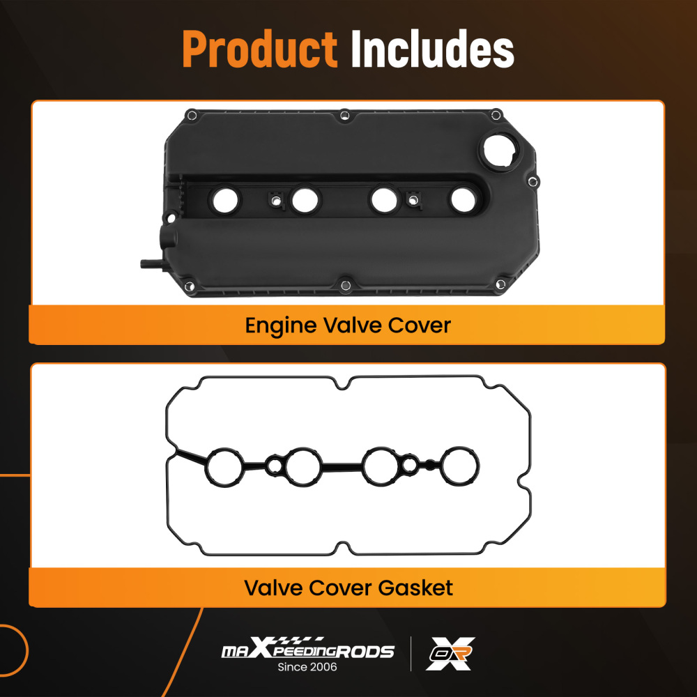 Valve Cover w/Gasket Kit compatible for Kia Rio 1.5L 1.6L DOHC 2001 2002 2003 0K30E10220A