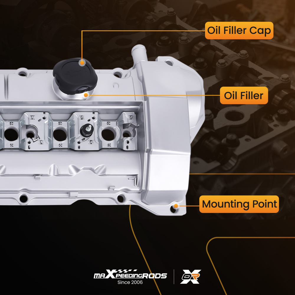 Upgrade Aluminum Valve Cover Set compatible for BMW E36 E39 323is 328is 528i M3 1996-1999