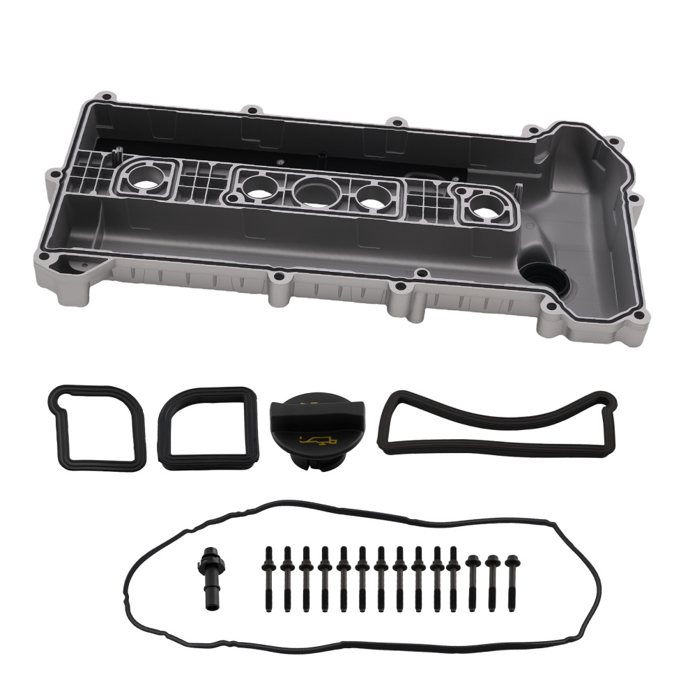 Aluminum Engine Valve Cover compatible for Ford Fusion 2.3L 06-09 6M8Z6582E Silver