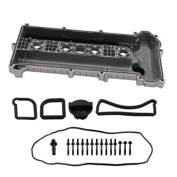 Aluminum Engine Valve Cover compatible for Ford Fusion 2.3L 06-09 6M8Z6582E Silver