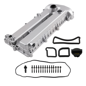 Aluminum Engine Valve Cover compatible for Ford Fusion 2.3L 06-09 6M8Z6582E Silver