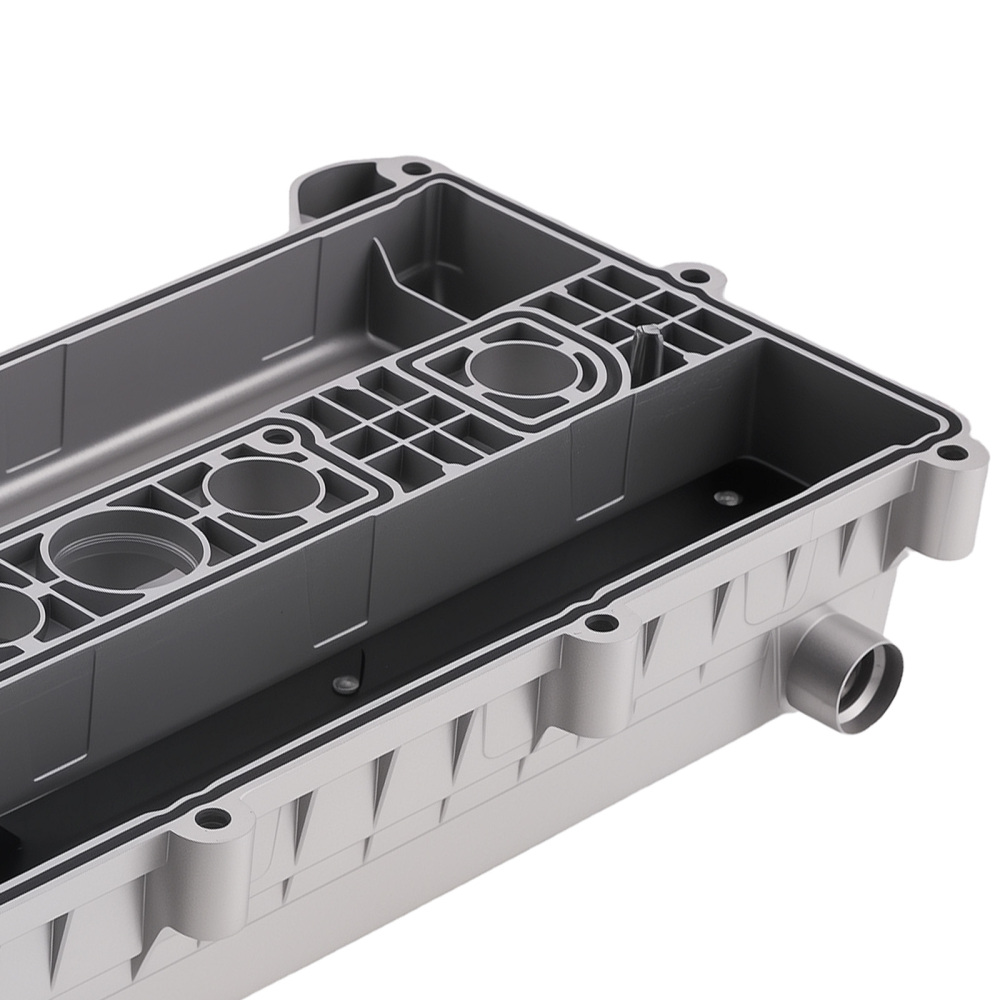 Aluminum Engine Valve Cover compatible for Ford Fusion 2.3L 06-09 6M8Z6582E Silver