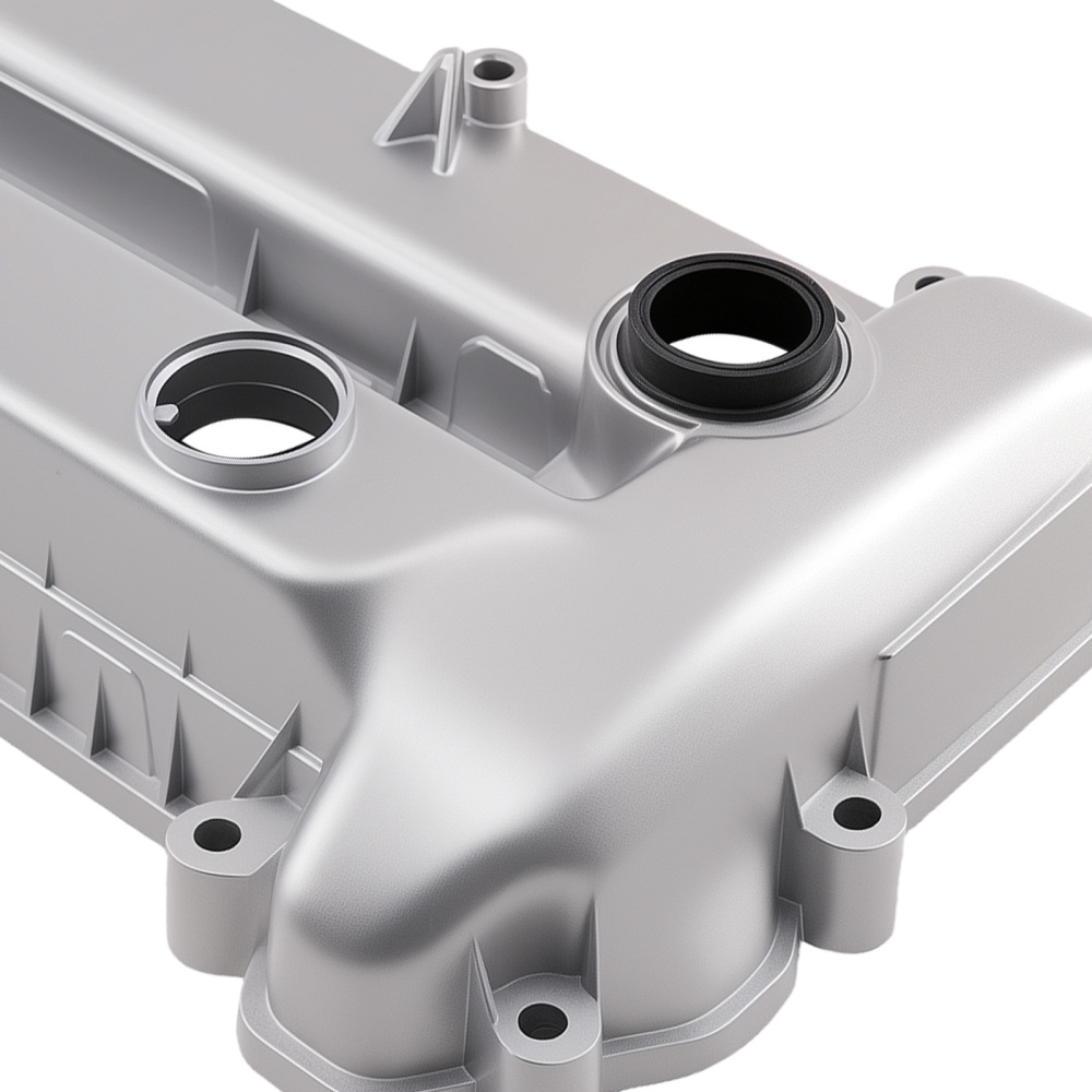 Aluminum Engine Valve Cover compatible for Ford Fusion 2.3L 06-09 6M8Z6582E Silver