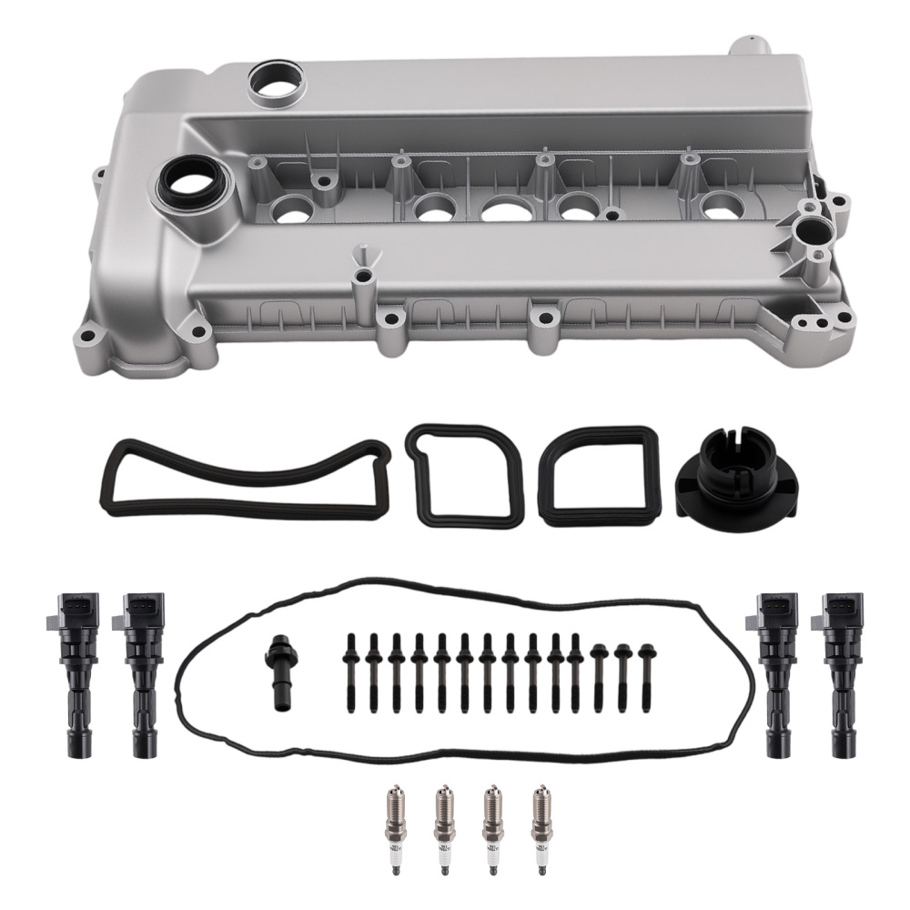 Aluminum Engine Valve Cover compatible for Ford Fusion 2.3L 06-09 6M8Z6582E Silver